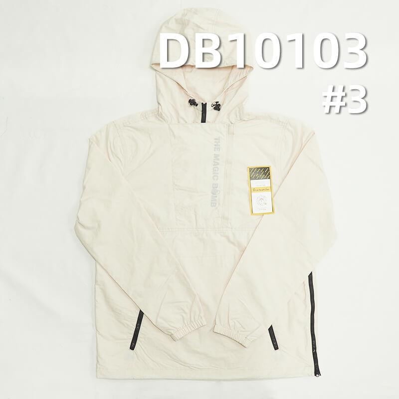 100% Nylon Cotton-Like Dyed Fabric | 122g/m² Soft Crinkle Taslan Water-Repellent Fabric | Outdoor Hiking Jacket Material