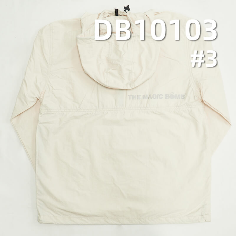 100% Nylon Cotton-Like Dyed Fabric | 122g/m² Soft Crinkle Taslan Water-Repellent Fabric | Outdoor Hiking Jacket Material