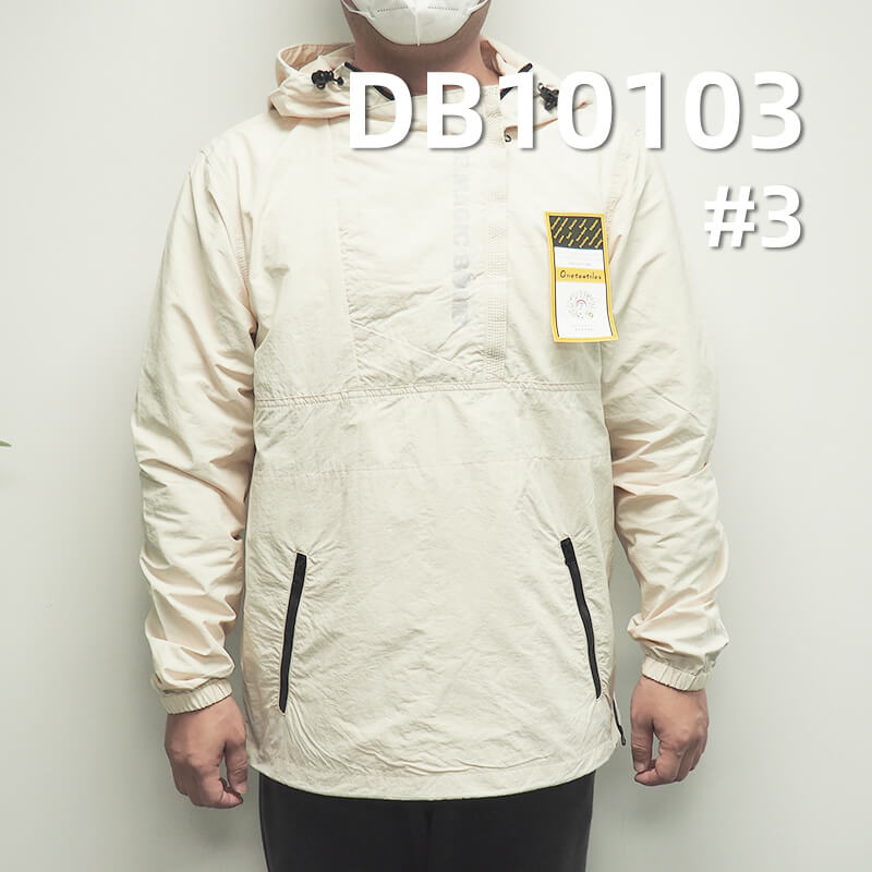 100% Nylon Cotton-Like Dyed Fabric | 122g/m² Soft Crinkle Taslan Water-Repellent Fabric | Outdoor Hiking Jacket Material