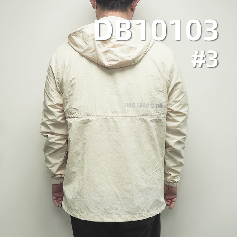 100% Nylon Cotton-Like Dyed Fabric | 122g/m² Soft Crinkle Taslan Water-Repellent Fabric | Outdoor Hiking Jacket Material