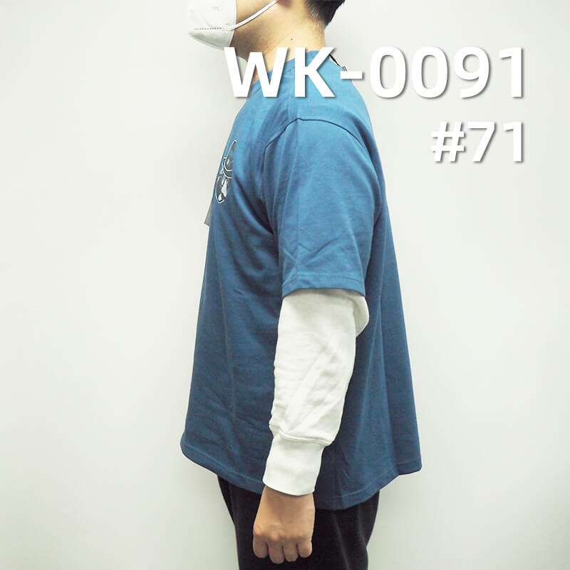 160g/m² Cotton-Polyester Knit Fabric | 32S Combed Cotton Sweatshirt Fabric with Singeing |T-shirt & Lightweight Sweatshirt Material