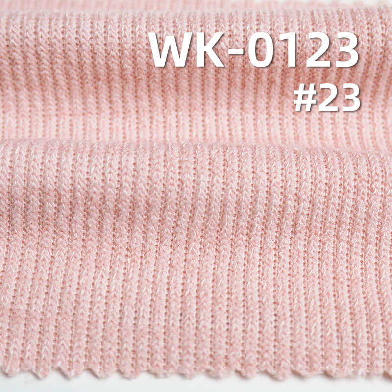 Knit Stretch Rib Fabric | 300g/m2 Polyester-Spandex Fabric | Fabric for Tops, Skirts ,Wide-Leg Pants