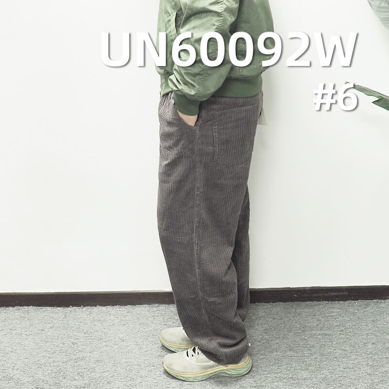 290g/m² Cotton Corduroy | 6-Wale Parent-Child Striped Washed Corduroy | Fabric for Pants, Skirts, Hats, and Casual Jackets