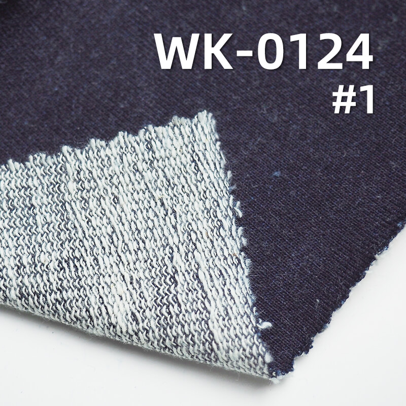 Stretch Knit Denim | 350g/m² Knit Stretch | Cotton Elastane Indigo Knit Terry Denim | Jeans, Jackets, Outerwear Fabric