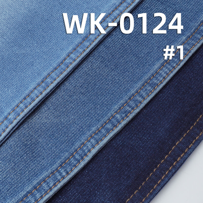 Stretch Knit Denim | 350g/m² Knit Stretch | Cotton Elastane Indigo Knit Terry Denim | Jeans, Jackets, Outerwear Fabric
