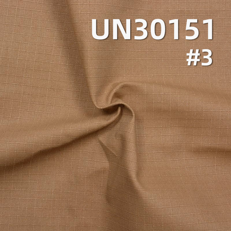 100%Cotton Rip-stop Dobby Pigment Print Dyed Fabric| 248g/m2 6MM*6MM Check Weave| Pants, Skirts, Jackets Fabric