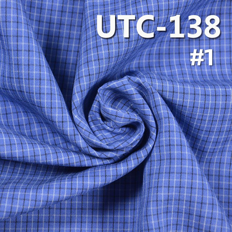 100%Polyester Yarn Dyed Check Fabric 55/56" 140g/m2 UTC-138
