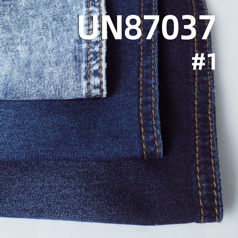 Indigo Knit Denim Fabric | 187g/m2(5.5oz) All-Cotton Knit Denim | Denim Blue Plain Weave Cloth | Stretch Jeans, Denim Skirt, and Top Material