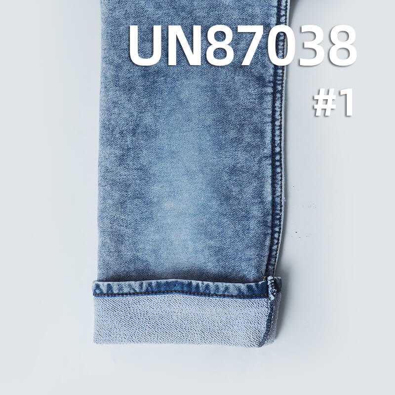 Indigo Knit Denim Fabric | 340g/m2(10 oz) All-Cotton Knit Denim | Denim Blue Sweatshirt Cloth | Stretch Jeans, Sweatshirt, and Outerwear Material