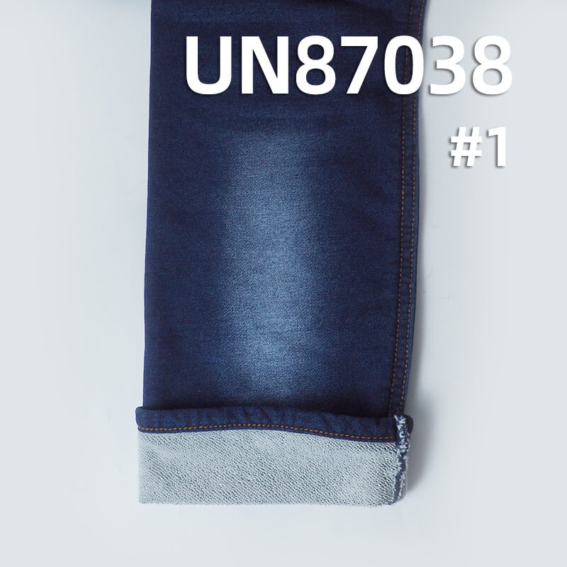 Indigo Knit Denim Fabric | 340g/m2(10 oz) All-Cotton Knit Denim | Denim Blue Sweatshirt Cloth | Stretch Jeans, Sweatshirt, and Outerwear Material