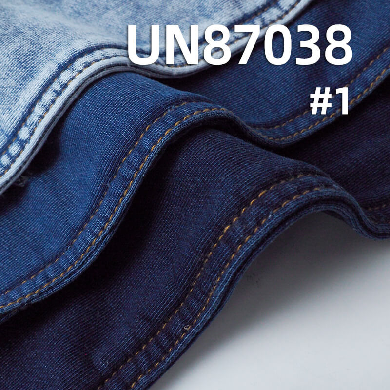 Indigo Knit Denim Fabric | 340g/m2(10 oz) All-Cotton Knit Denim | Denim Blue Sweatshirt Cloth | Stretch Jeans, Sweatshirt, and Outerwear Material