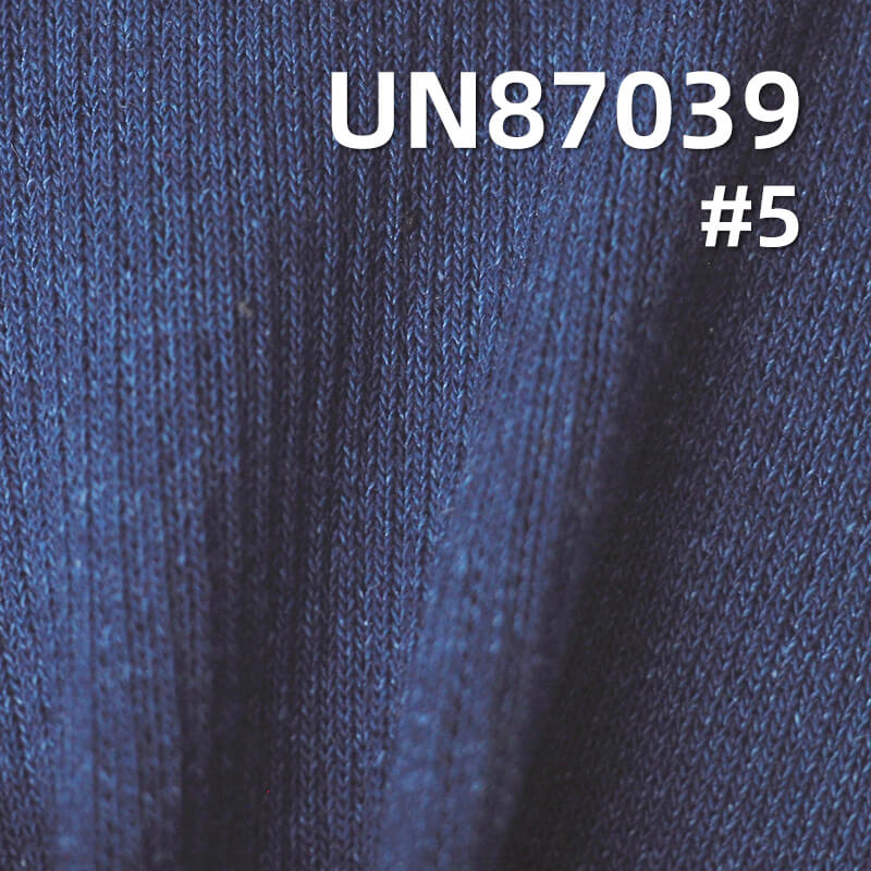 Indigo Knit Denim |  1*1Ribbed Cloth |320g/m² (9.4oz) All-Cotton Knit Denim Fabric | Stretch Jeans, Skirt and Shirt Material