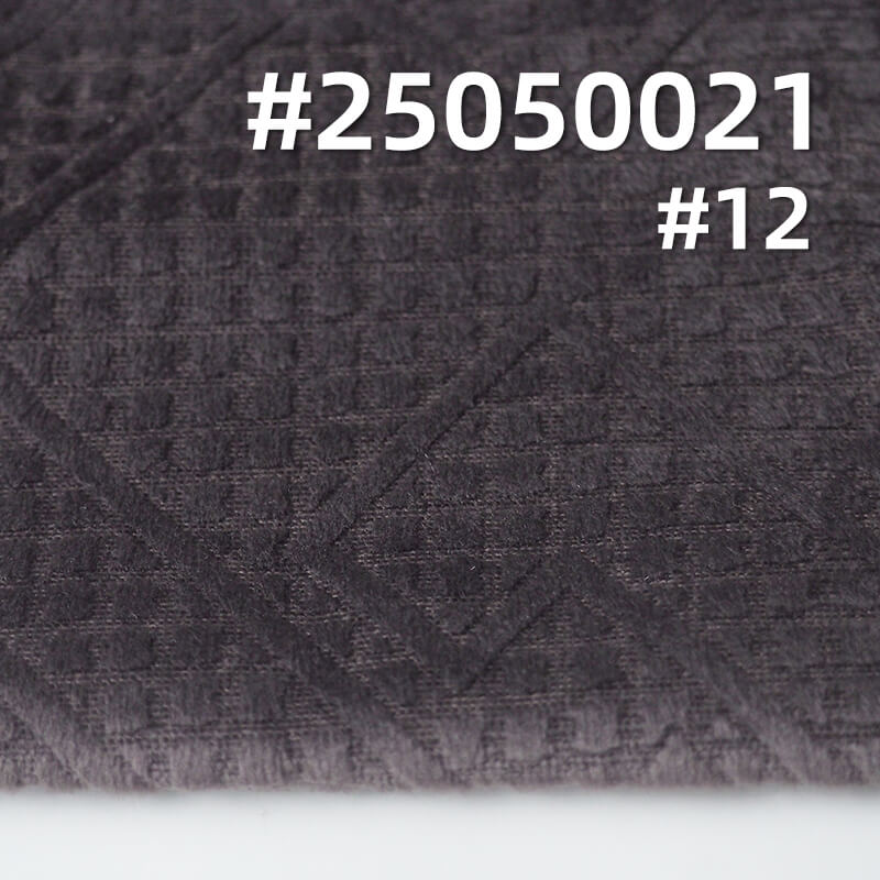 3D Houndstooth Grid Fleece Fabric | 200g/m² Polyester Warp-Knitted Fleece | Suits, Skirt, and Top Material
