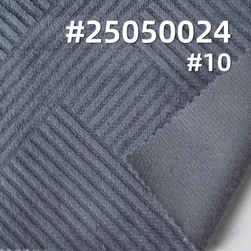 3D Linear Grid Fleece Fabric | 200g/m² Polyester Warp-Knitted Fleece | Suit, Skirt, and Top Material