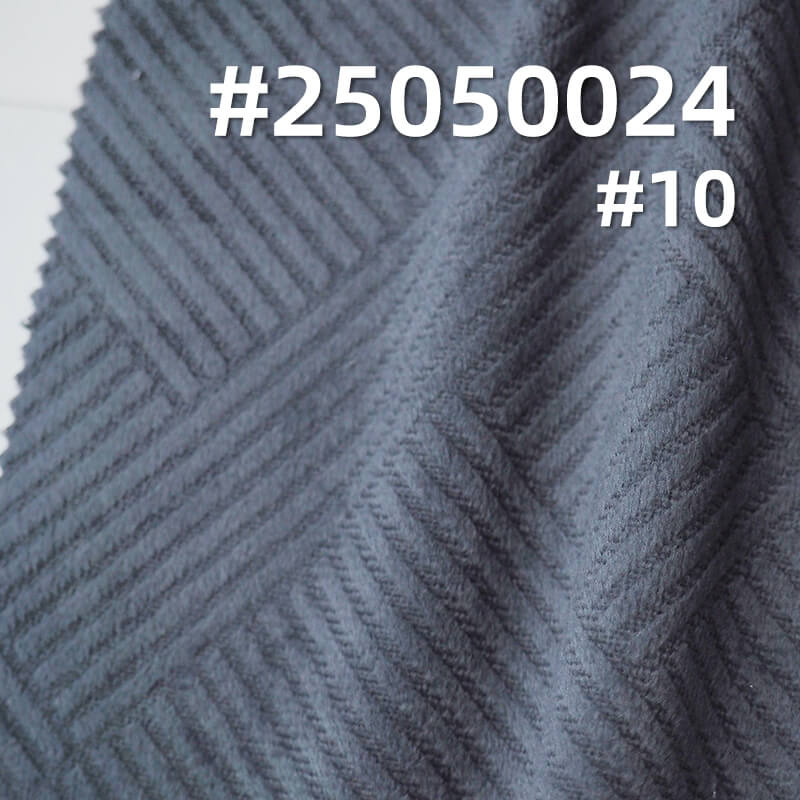 3D Linear Grid Fleece Fabric | 200g/m² Polyester Warp-Knitted Fleece | Suit, Skirt, and Top Material