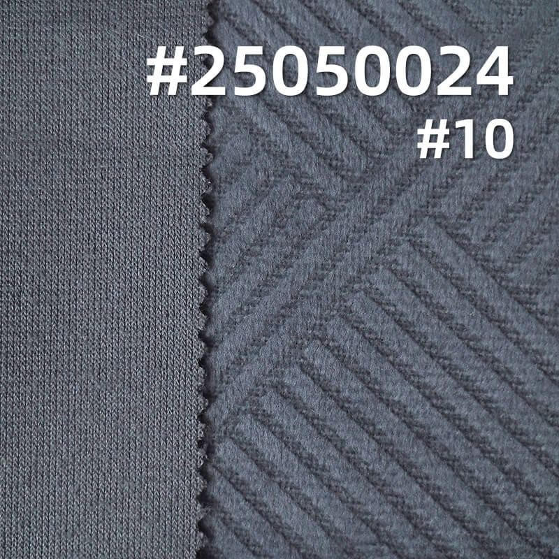 3D Linear Grid Fleece Fabric | 200g/m² Polyester Warp-Knitted Fleece | Suit, Skirt, and Top Material
