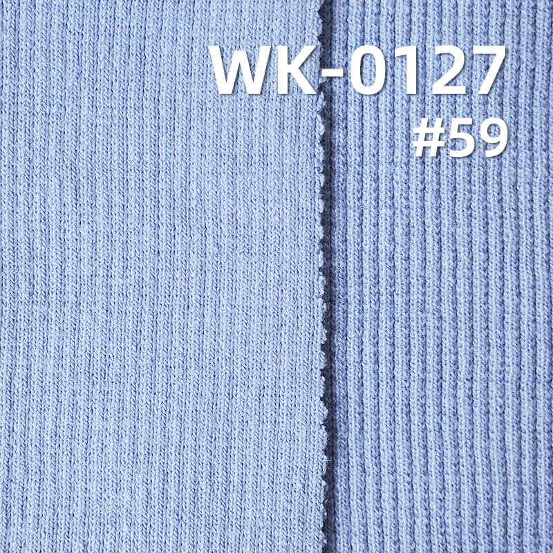 Heavyweight 2*2 Rib Knit | 21s Cotton Spandex Fabric | 380-400gsm Stretch Knit | Fabric for Tops & Base Layers