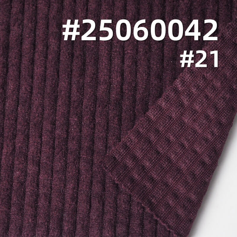 High Stretch 6W Warp Knit Corduroy | 330g/m2 Polyester Fabric for Trousers, Skirts, Jackets