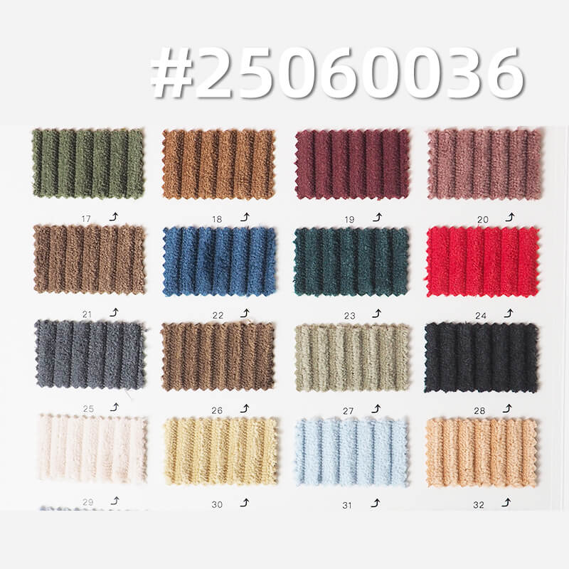 Stretch Wide Wale Corduroy Fabric | 5W Warp-Knit Polyester | 280g/m2 for Jackets, Pants, Hats