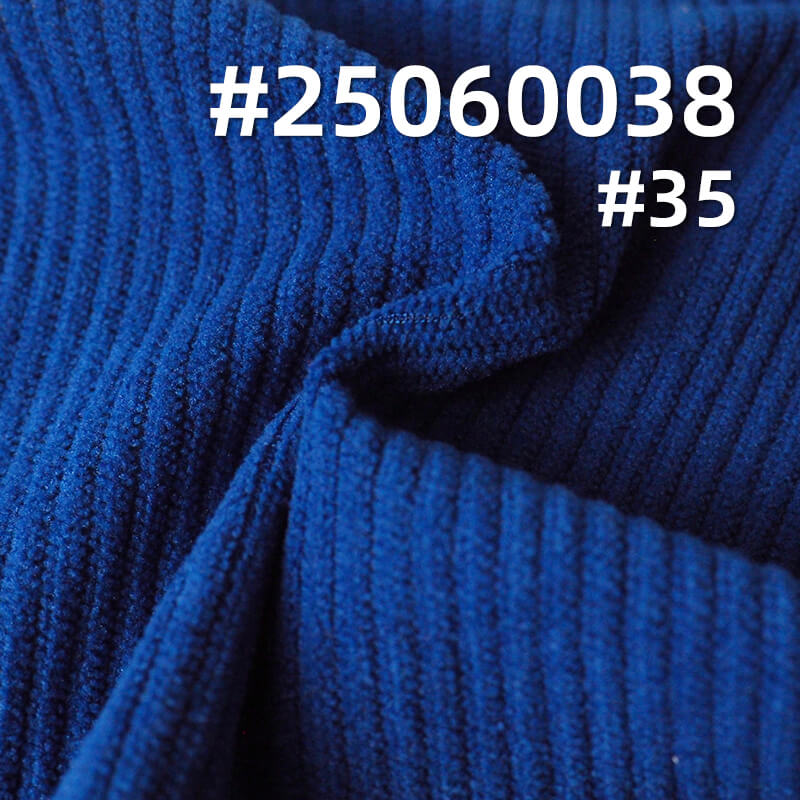 Plush Velour-Touch Corduroy | 8 Wale Warp-Knit Stretch Fabric | 200g/m2 for Apparel