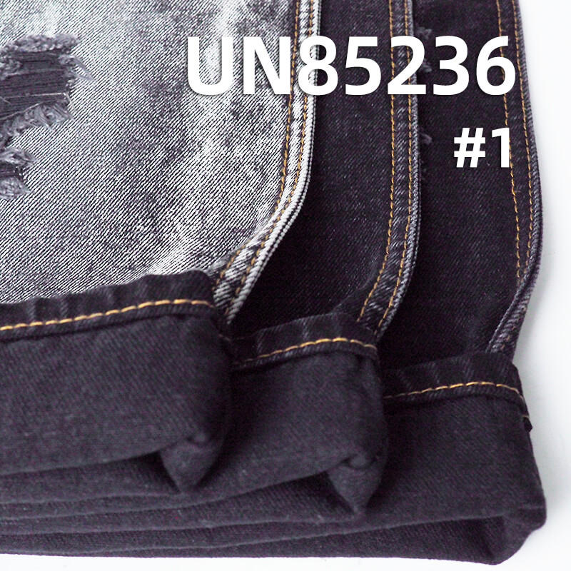 Yarn-Dyed Denim Fabric | 13.7oz Heavyweight Black/Black Denim | Sulphur Black Dye | Bleachable & Garment Washable