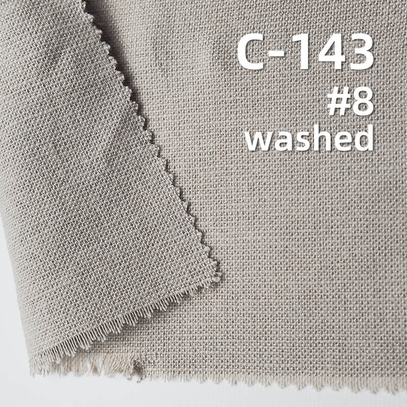 Cotton Rayon Linen-Look Fabric | 155g/m2 Solid Color Plain Weave | Washable Fabric for Trousers, Skirts