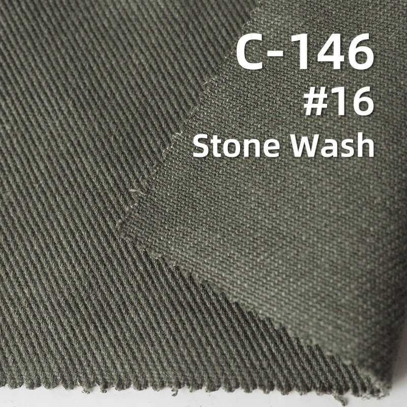 Super Soft Carbon Peached Washed Cotton Fabric | 360g/m2 Cotton Heavyweight Twill Dyed Fabric