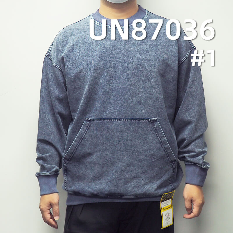 Indigo Knit Denim Fabric | 318g/m2(9.4oz) Cotton-Spandex Knit Stretch | Denim Blue Twill Cloth |Jeans,  Sweatshirt, and Outerwear Material