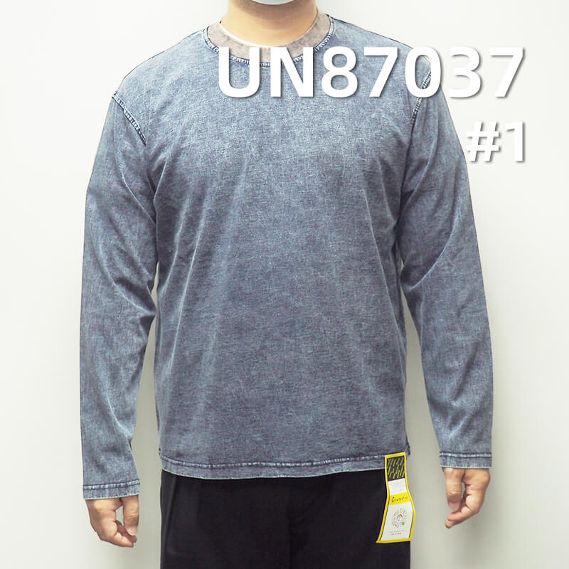 Indigo Knit Denim Fabric | 187g/m2(5.5oz) All-Cotton Knit Denim | Denim Blue Plain Weave Cloth | Stretch Jeans, Denim Skirt, and Top Material