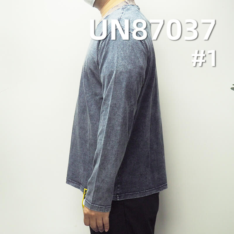 Indigo Knit Denim Fabric | 187g/m2(5.5oz) All-Cotton Knit Denim | Denim Blue Plain Weave Cloth | Stretch Jeans, Denim Skirt, and Top Material