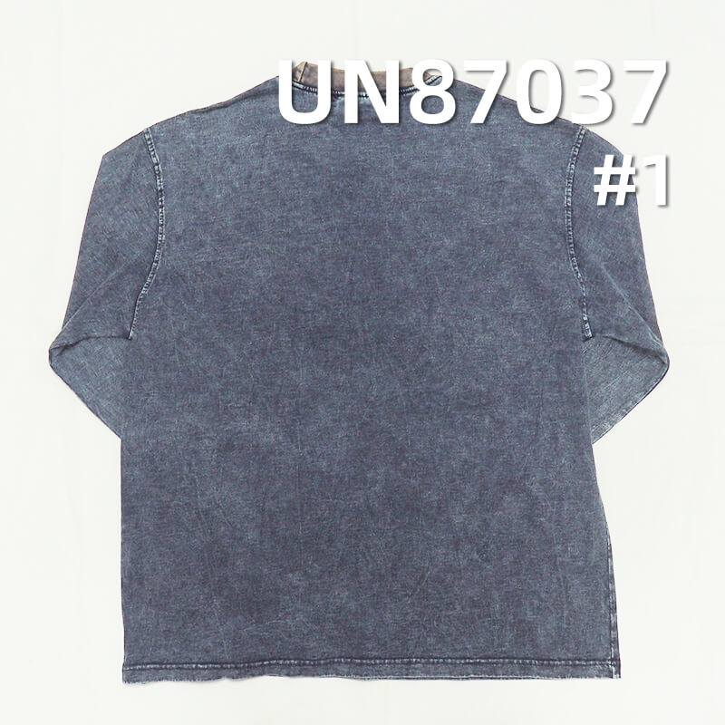 Indigo Knit Denim Fabric | 187g/m2(5.5oz) All-Cotton Knit Denim | Denim Blue Plain Weave Cloth | Stretch Jeans, Denim Skirt, and Top Material