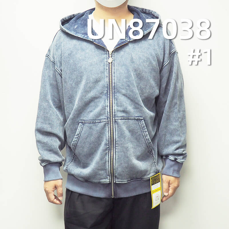 Indigo Knit Denim Fabric | 340g/m2(10 oz) All-Cotton Knit Denim | Denim Blue Sweatshirt Cloth | Stretch Jeans, Sweatshirt, and Outerwear Material