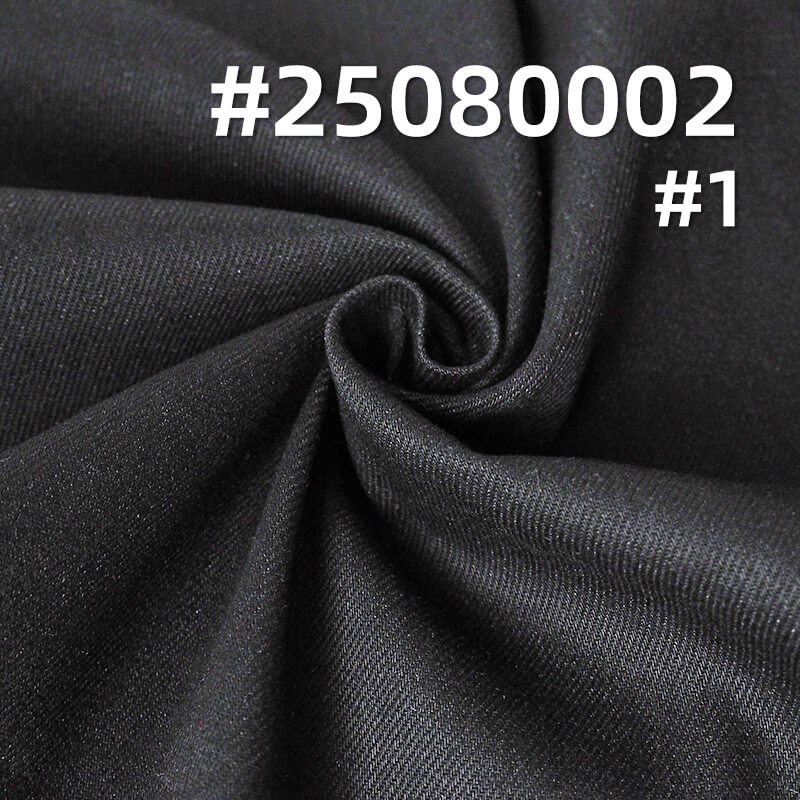 Black Face Black Back Denim | 8.2oz Cotton Polyester Rayon Slub Twill Denim |Skirts & Shirts Fabric