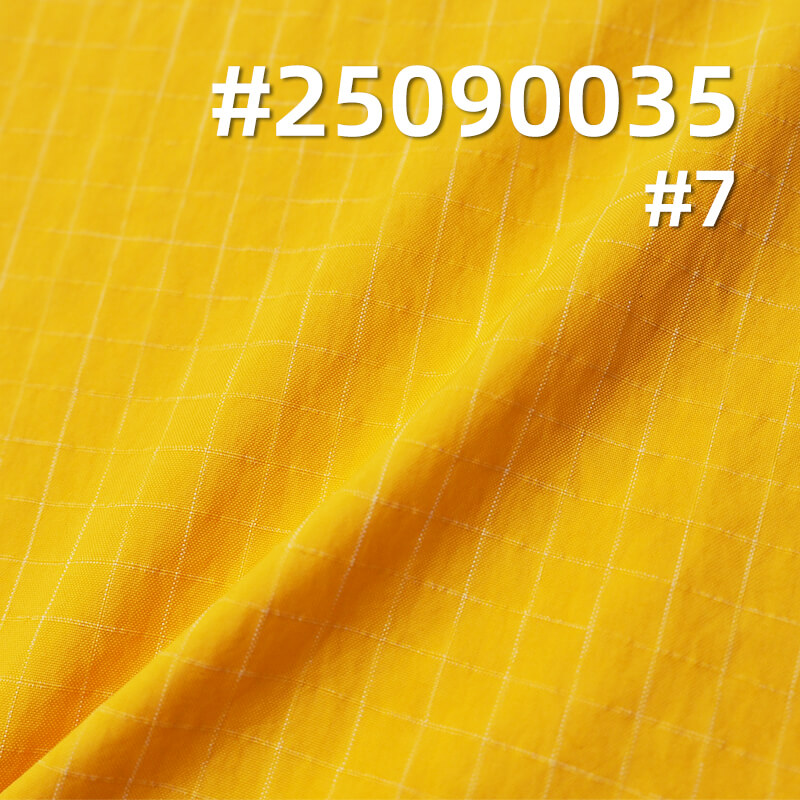 70D Low Elastic Ripstop Fabric | 0.5*0.5 Double Line Grid | 100g/m2 Polyester Cotton Waterproof Fabric