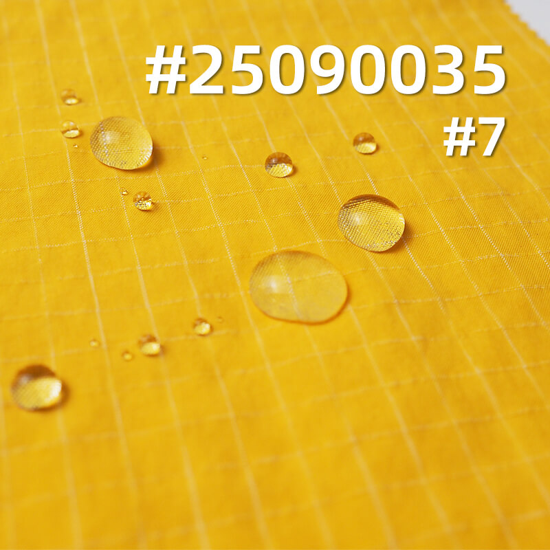 70D Low Elastic Ripstop Fabric | 0.5*0.5 Double Line Grid | 100g/m2 Polyester Cotton Waterproof Fabric