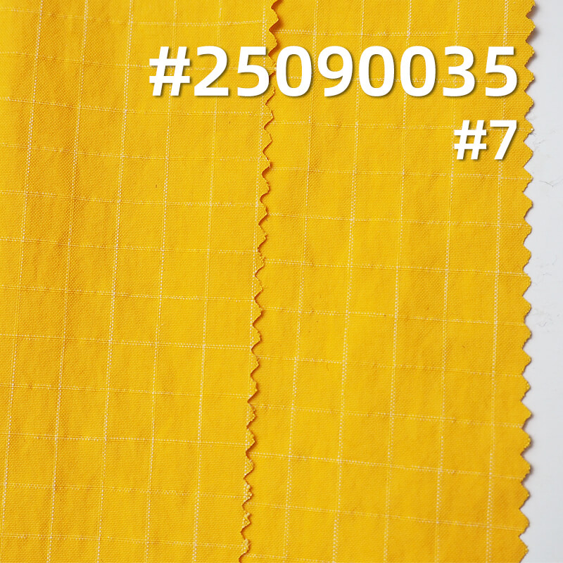 70D Low Elastic Ripstop Fabric | 0.5*0.5 Double Line Grid | 100g/m2 Polyester Cotton Waterproof Fabric