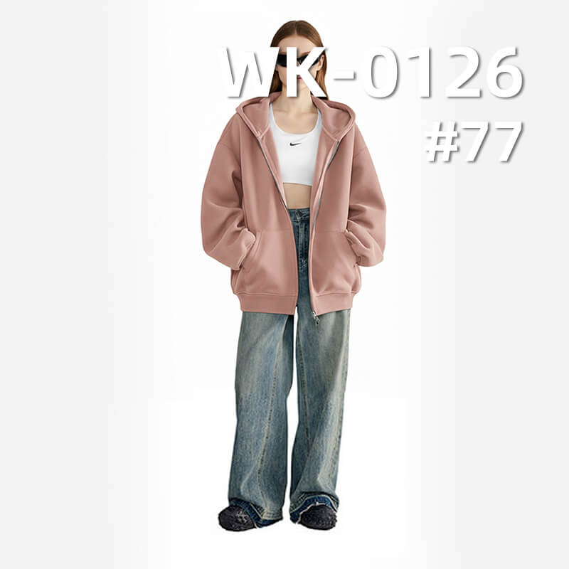 300g/m2 CVC |Combed Cotton Polyester Blend |Brushed Back Sweatshirt Fleece| Knit Fabric for Hoodies, Joggers and Jackets