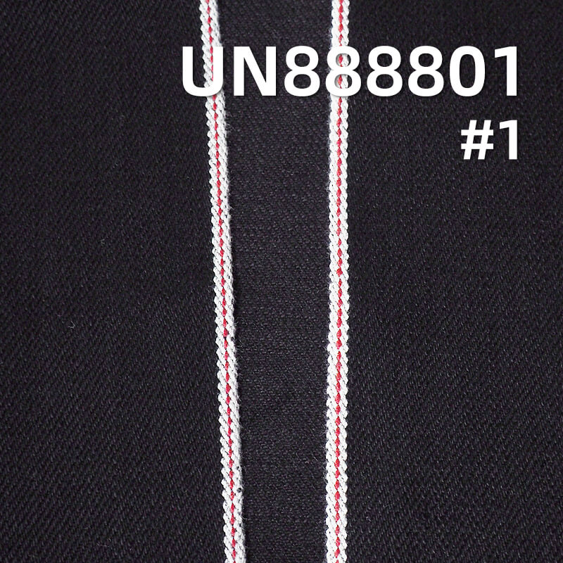 Raw Selvedge Denim | 15oz All Cotton Slub Yarn Dyed Denim | Black Face Black Back | Washable Denim