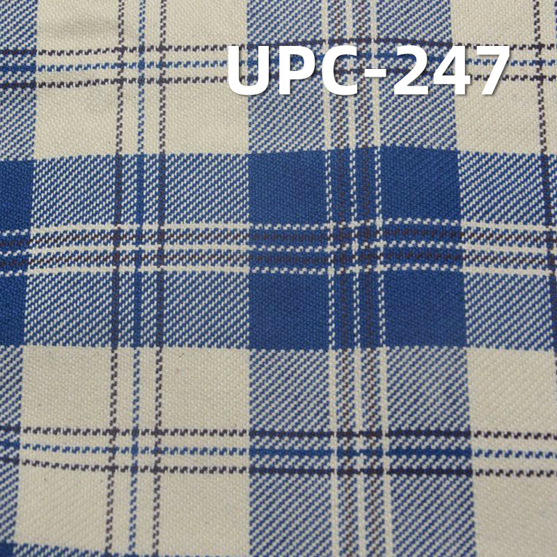 100% Cotton Yarn-Dyed Gingham Fabric | 319g/m2 Denim Blue Yarn-Dyed Fabric | AFabric for Pants, Skirts, Fashion Jackets