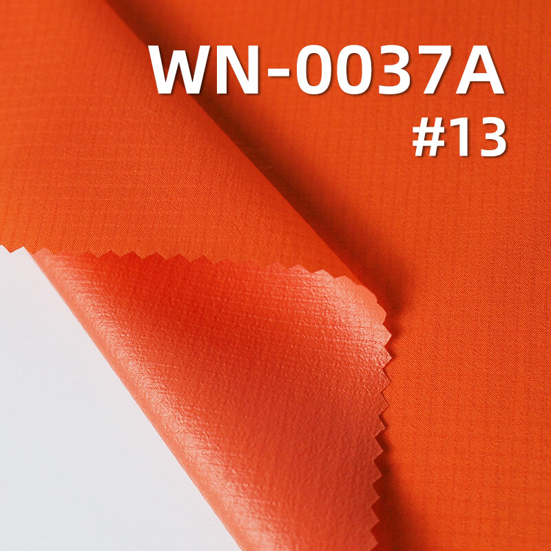 43g/m2 Nylon 66 Double Ripstop(0.15cm*0.15cm) | Downproof Coating | Waterproof | Outdoor Wear & Windbreaker Fabric