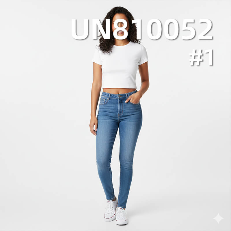 4-Way Stretch Denim | 10.3oz Cotton Poly Lycra Slub Butterfly mesh| Fabric for Women's Jeans & Apparel