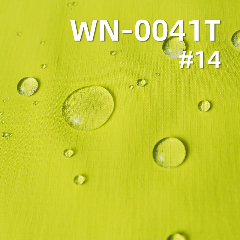 Water & Stain Repellent Rib-stop Fabric | 146g/m2 Nylon Weft Stretch | with 0.2*0.3cm Grid | For Light Outdoor Apparel