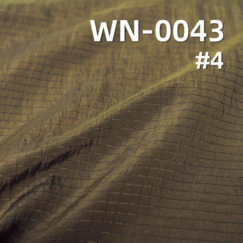 420T Cire Finish Nylon Rib-stop Fabric | 82g/m2 Ultra-lightweight Crinkle Weave | Water-Repellent Fabric