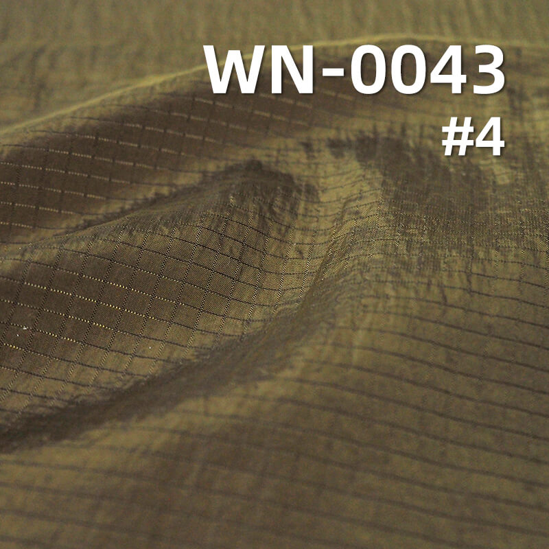420T Cire Finish Nylon Rib-stop Fabric | 82g/m2 Ultra-lightweight Crinkle Weave | Water-Repellent Fabric