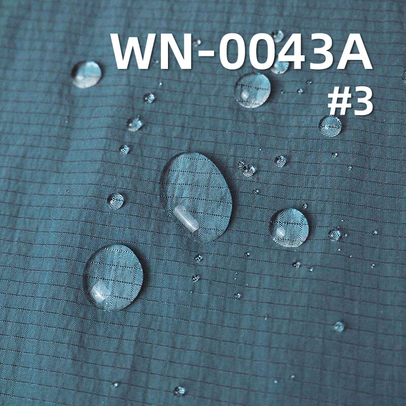 420T Silver Foil Nylon Rib-stop Fabric | 86g/m2 Ultra-lightweight Crinkle Weave | Water-Repellent & Cire Finish