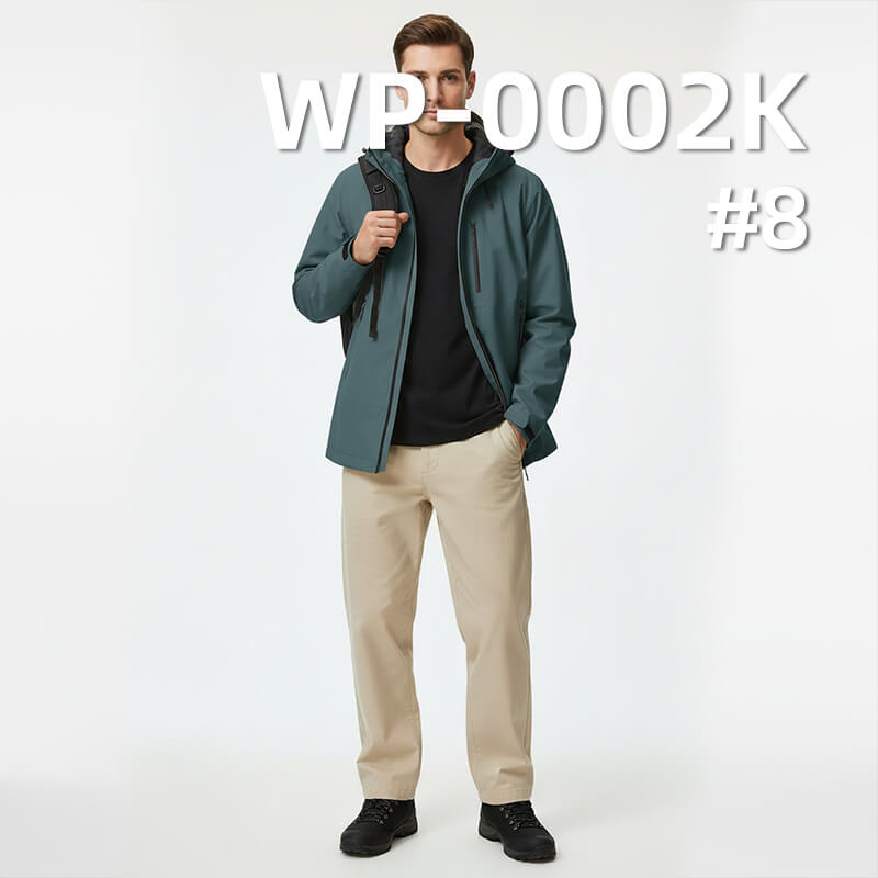 High-Stretch 3-Layer Laminated Fabric | 186g/m2 Polyester Crinkle Weave | with Soft Knit Backing | Waterproof & Breathable Fabric