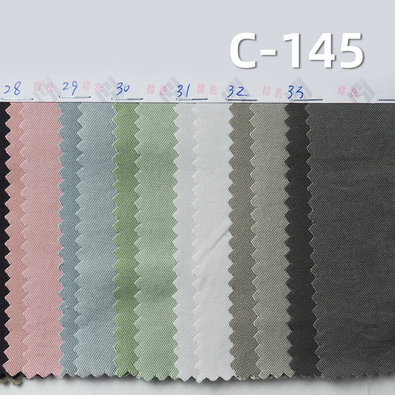 Super Soft Carbon Peached Washed Twill Fabric | 200g/m2 Cotton Dyed Fabric | Skirts Workwear Trousers Shirts Fabric