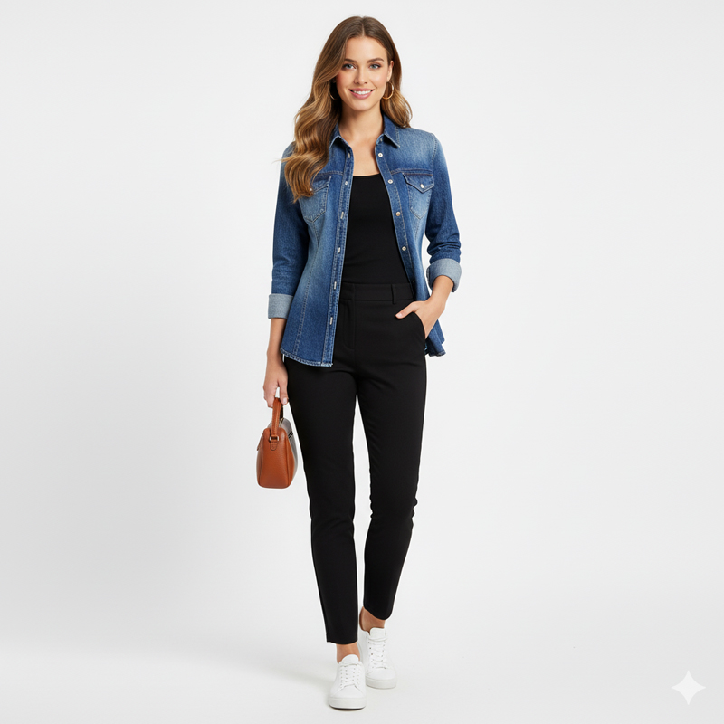 Stretch Selvedge Denim | 10.5oz Mid-weight Cotton Stretch | with Right-Hand Twill (RHT) Weave | For Skirts & Shirts