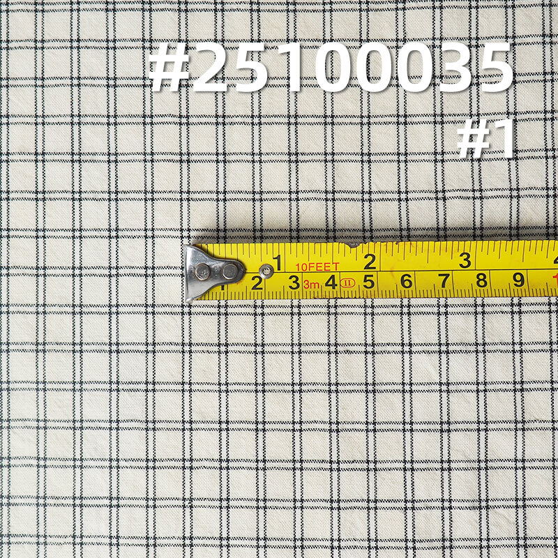 Yarn-Dyed Cotton Plaid Fabric | 130g/m2 Crinkle Plain Weave | For Casual Shirts, Blouses & Skirts
