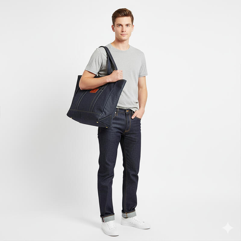 100%Cotton Vertical Slub Selvedge Denim Fabric | 12.5oz Woven Twill Denim| Jeans and Outerwear Material